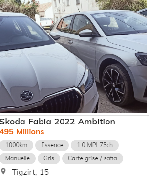وكيل يعرض تسويق سيارات سكودا فابيا 2022