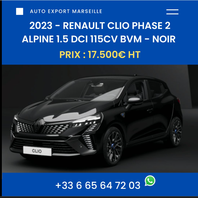 تصدير رونو كليو الجديدة 2024 الى الجزائر بهذا السعر