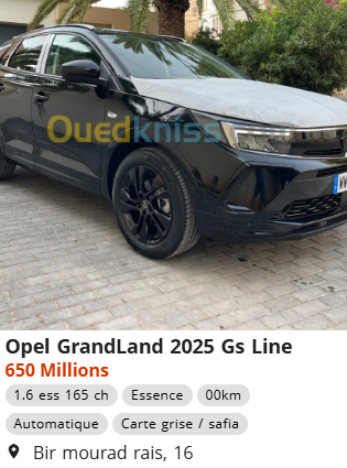 تسليم فوري لأوبل جراند لاند 2025 بهذا السعر