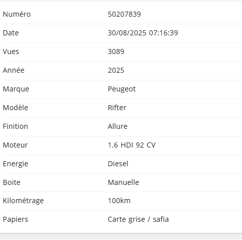 سعر بيجو ريفتر 2025 أقوى منافس لـ فيات بانوراما بالجزائر